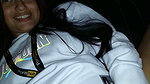 my hubby and I take a taxi and i sit in the back to masturbate my pussy teasing the taxi driver