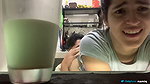 My roommate squeezes her huge tits and gives me her breast milk as a baby