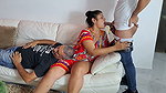 My stepmother gives me a blowjob while Apu rests