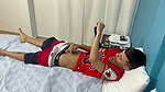 My stepsister is very horny and asks me to fuck her hard while we are home alone