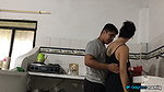My stepsister prepared a good slap for me with her good pussy in the kitchen