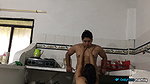 My stepsister prepared a good slap for me with her good pussy in the kitchen