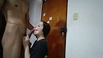 MY STEPSISTER RECEIVES ME WITH A BLOWJOB IN THE APARTMENT