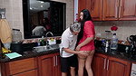 neighbor joins our erotic section in the kitchen we end up full of a lot of milk from my nipples