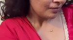 Actress Sabbita Roi seducing in red blouse boobs saree slip2