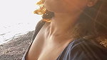 Actress Sherin deep bending cleavage selfie video2