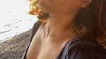 Actress Sherin deep bending cleavage selfie video2
