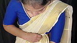 Beautiful homely girl saree wearing boobs in blouse and hot navel show2