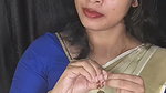 Beautiful homely girl saree wearing boobs in blouse and hot navel show2