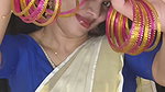 Beautiful homely girl saree wearing boobs in blouse and hot navel show2