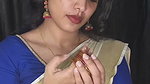 Beautiful homely girl saree wearing boobs in blouse and hot navel show2