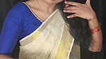 Beautiful homely girl saree wearing boobs in blouse and hot navel show2