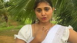 Busty bengali lady tummy na big boobs in white saree2