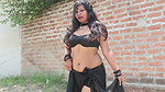Horny pinky tiwari hot cleavage and navel show outdoor photoshoot2