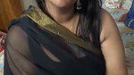 Malayali lady sexy cleavage show in black saree2