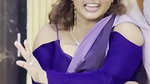 dusky marathi girl sexy navel felshy tummy in blue violet saree2