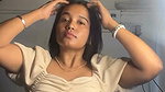 hot sexy curvy girl wth eblly chain in white dress 22