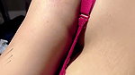 thai busty lady huge round tits in pink bra2