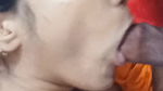 Sucking bhabhi with bindiya Desi cock cum on his face