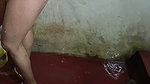 Newly Married Wife Bathing Nude in Public Bathroom