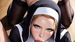 The Beutiful Nun Fucks by the boy for Clearing his sins Fucking the nun in church with the Big Cock in Church