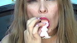 Eating Huge Pink Gummies!