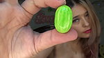 Impressive!! I Play and Swallow Huge Round Candies in the Shape of Melons