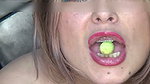 Impressive!! I Play and Swallow Huge Round Candies in the Shape of Melons