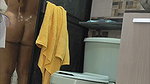 Looking at my Egyptian stepmom while she bathes, real sex