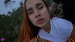My horny STEPSISTER loves blowing outdoor! she loves my CUM! Abella Olsen