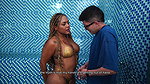 What if you fuck me instead of repairing the sauna Hot brunette gets fucked intensely by a huge cock
