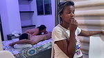 While my wife’s cuckold watches her series I take the opportunity to fuck my lover behind her back