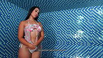 Young Colombian Latina brunette babe fucks a stranger in a public sauna! Daniela Andrea & Soldierhugecock
