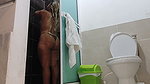 Young naked woman recorded in shower