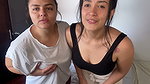 Your babysitters find you masturbating and beg for your cum