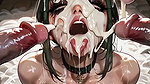A whore bitch bathing from thick loaded cumshot
