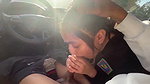 Horny Babe Gives Wet Blowjob Then Gets Fucked Rough In Car
