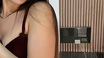 Sultry Brunette Teases In Velvet Bra – Hair Clips & Seductive Moves 2
