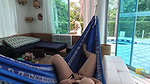 Anita fucks her stepbrother Thomas in the hammock
