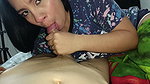 Beautiful stepmom waits for her husband to leave so she can suck my cock