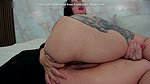 Big-breasted BBW with a huge pussy masturbates in doggy style and inserts her finger into her anus Part 2