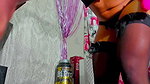 Black stockings,Fisting nd very wet squirt my baby!!!