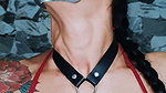 Bound in Red Helpless & Gagged in the Chair