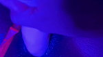 Ebony Goddess Leaking Neon Thong & Dildo Squirt