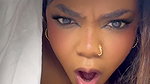 Ebony Step Mom caught Step Son jerking off pretending sex doll