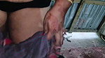 Scene of wife getting dressed while bathing