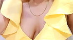 ankita dave yellow dress nipslip