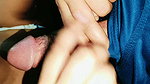 Indian Bhabhi sucking Brother in law big dick till cum in her mouth yummy ! Close up blowjob video