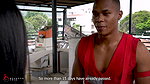 A construction worker inserts his large penis into his busty boss on a terrace – Brandon Cruz & Mariana Martix