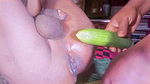 wife fuck his husband by big vegitable and hand